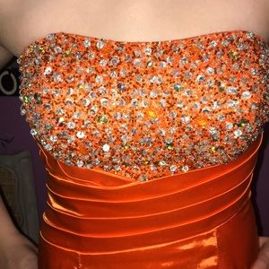 Orange prom dress